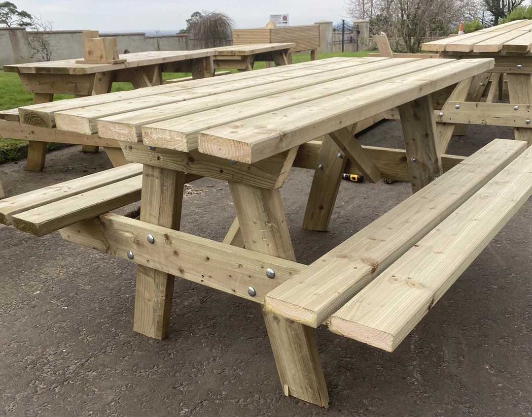 Kierons Woodworking Services finished picnic tables